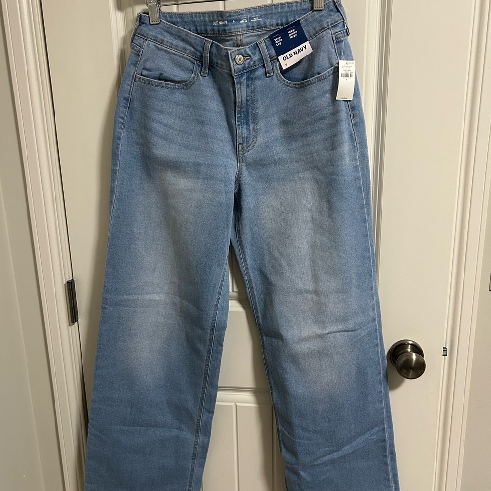 Old Navy Women's Blue wide leg Jeans
